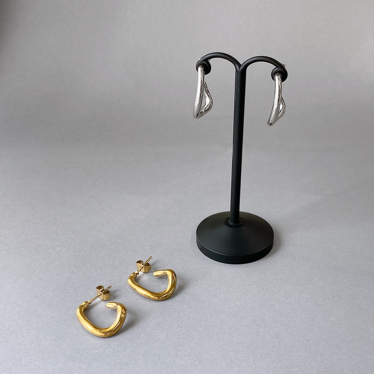 ニュアンスL型ステンレスフープピアス サージカルステンレスレディース | FACION | 詳細画像3