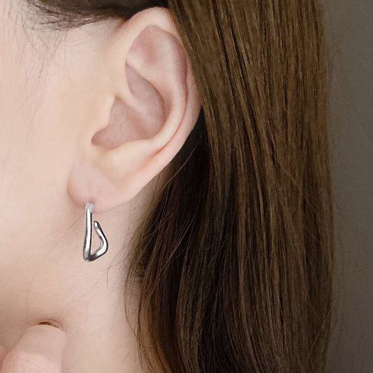 ニュアンスL型ステンレスフープピアス サージカルステンレスレディース | FACION | 詳細画像5