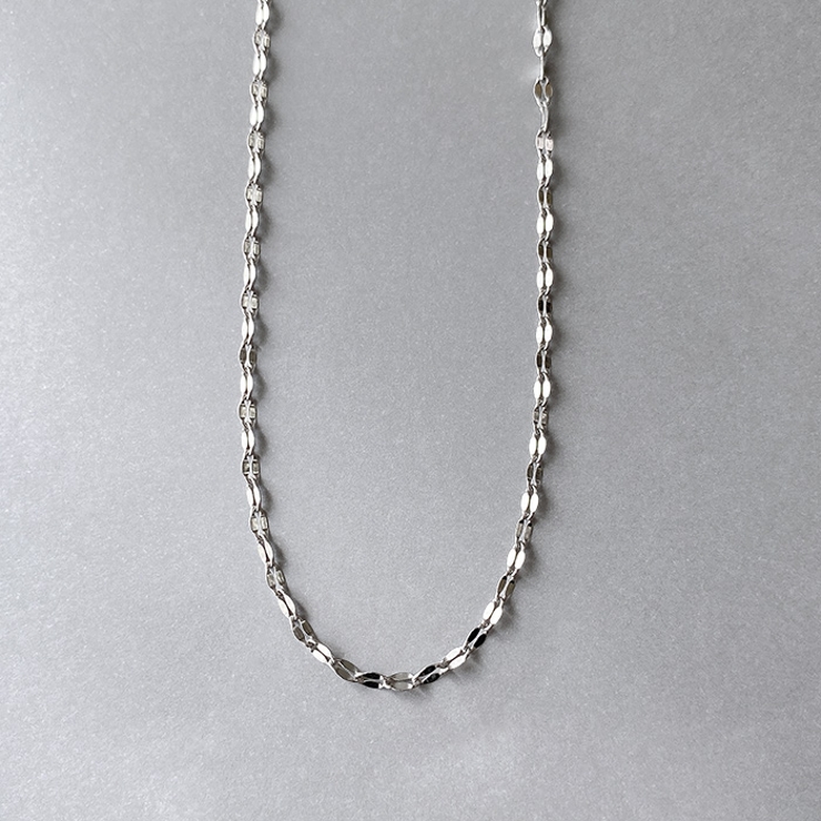 シルバー | ペタルチェーンステンレスネックレス  サージカルステンレス チョーカー華奢 | FACION