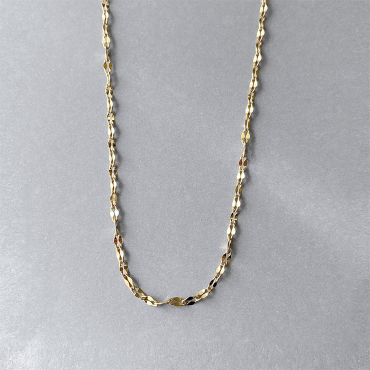 ゴールド | ペタルチェーンステンレスネックレス  サージカルステンレス チョーカー華奢 | FACION