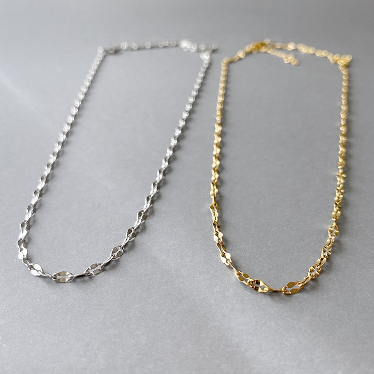 ペタルチェーンステンレスネックレス  サージカルステンレス チョーカー華奢 | FACION | 詳細画像2 