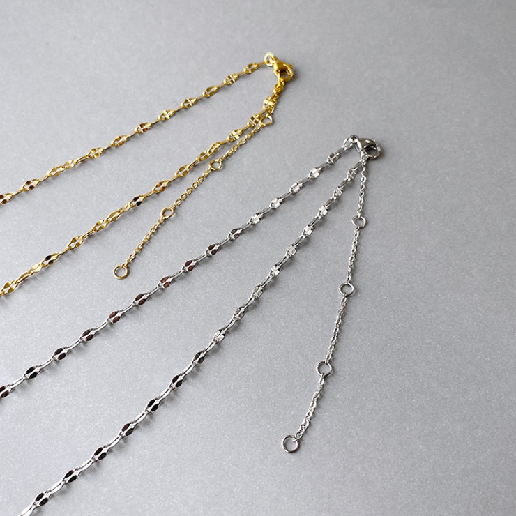 ペタルチェーンステンレスネックレス  サージカルステンレス チョーカー華奢 | FACION | 詳細画像5 