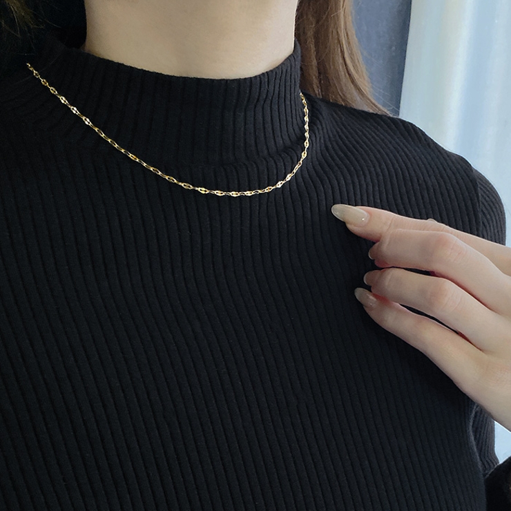 ペタルチェーンステンレスネックレス  サージカルステンレス チョーカー華奢 | FACION | 詳細画像8 