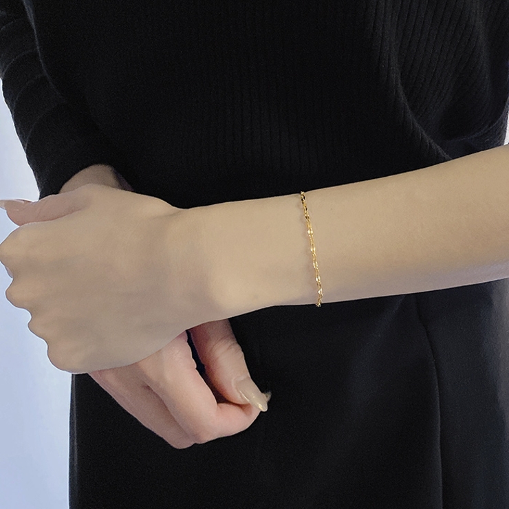 ペタルチェーンステンレスブレスレット シルバーゴールドサージカルステンレス華奢 … | FACION | 詳細画像8 