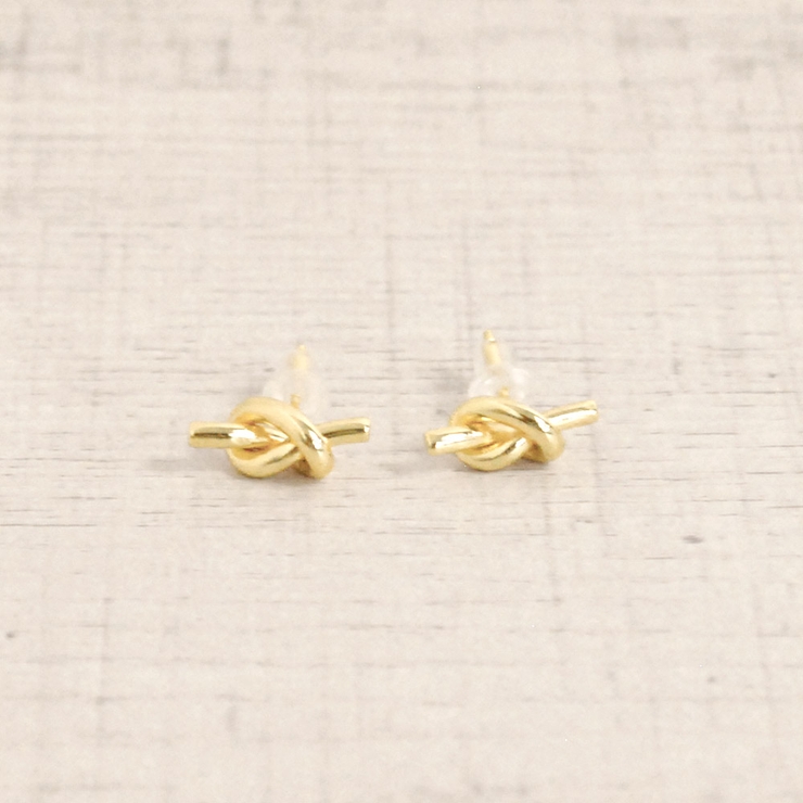 ゴールド | ツイストノットメタルピアス シルバーゴールド結びプチプラ | FACION