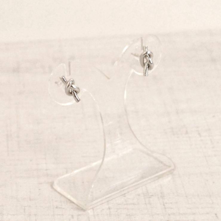 ツイストノットメタルピアス シルバーゴールド結びプチプラ | FACION | 詳細画像4 