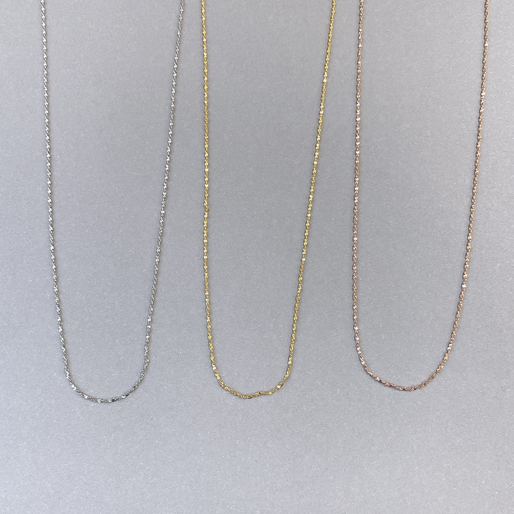 スクリューチェーンステンレスネックレス 華奢 316L | FACION | 詳細画像2 