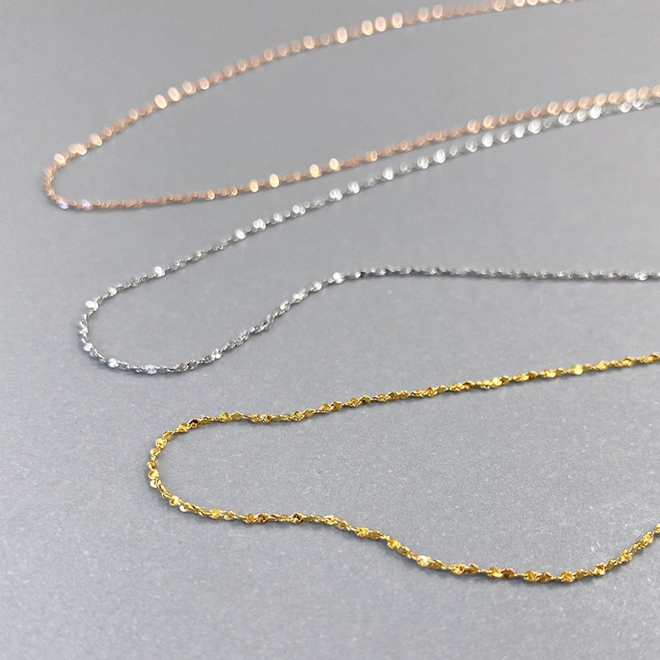 スクリューチェーンステンレスネックレス 華奢 316L | FACION | 詳細画像3 