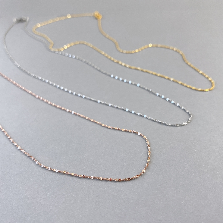 スクリューチェーンステンレスネックレス 華奢 316L | FACION | 詳細画像4 