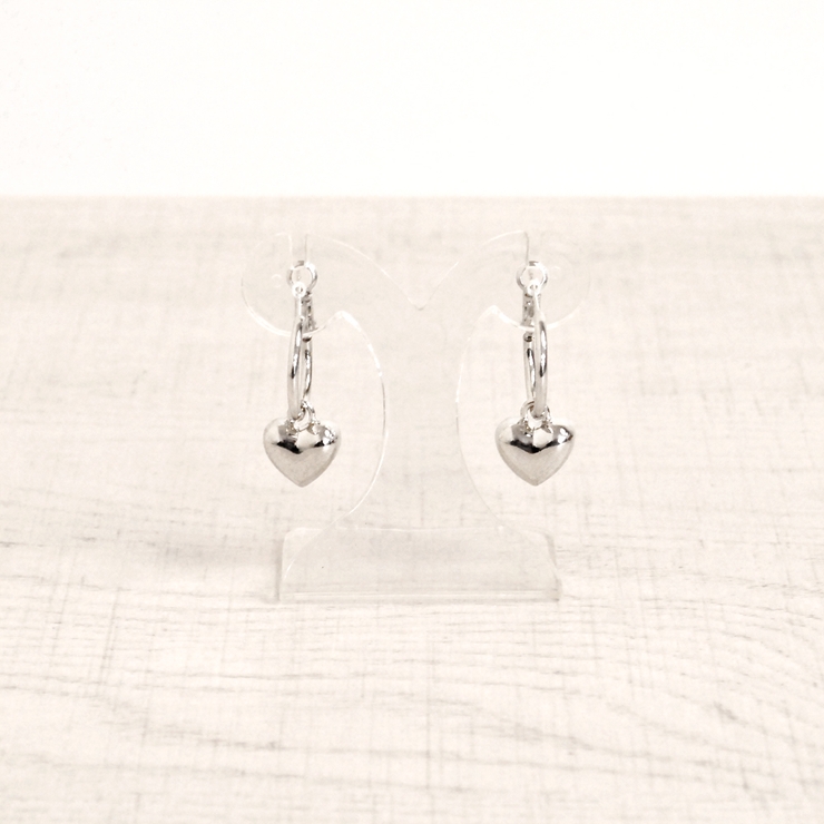 シルバー | プランプメタルハートフープピアス  シルバーゴールドレディース | FACION