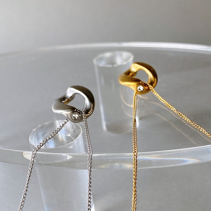 ニュアンスオーバルステンレスネックレス レディースサージカルステンレス316L | FACION | 詳細画像3 