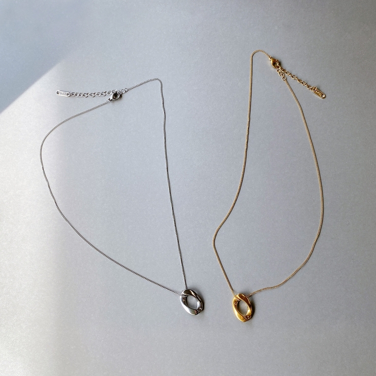 ニュアンスオーバルステンレスネックレス レディースサージカルステンレス316L | FACION | 詳細画像5 