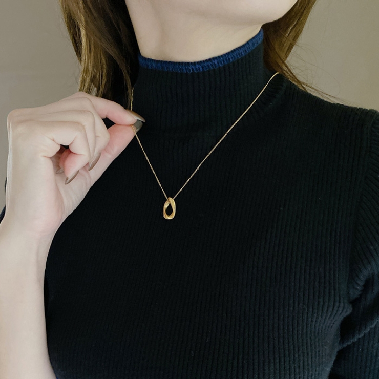 ニュアンスオーバルステンレスネックレス レディースサージカルステンレス316L | FACION | 詳細画像8 