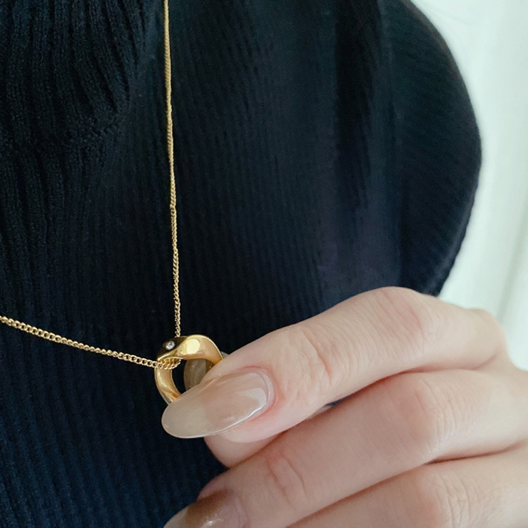 ニュアンスオーバルステンレスネックレス レディースサージカルステンレス316L | FACION | 詳細画像13 