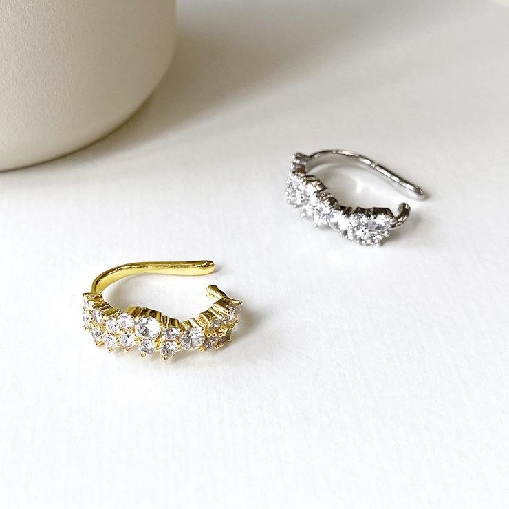 片耳用ジルコニアストーンイヤーカフ 軟骨ピアスイヤリングレディース | FACION | 詳細画像5 