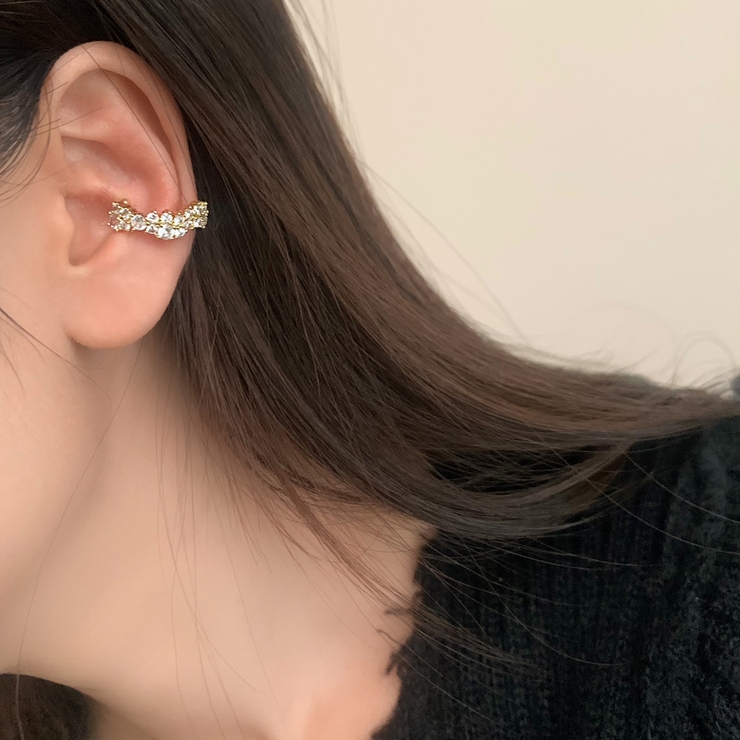 片耳用ジルコニアストーンイヤーカフ 軟骨ピアスイヤリングレディース | FACION | 詳細画像7 