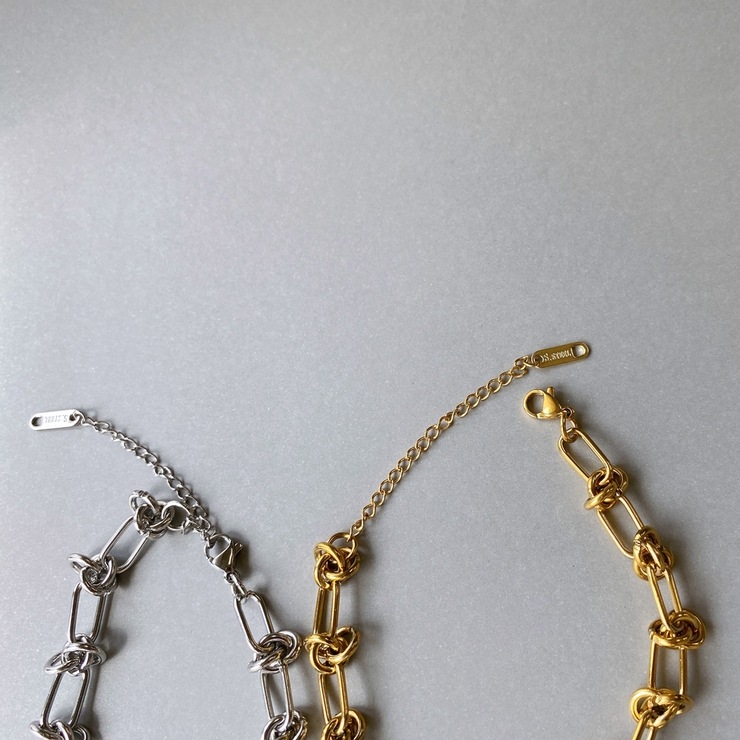 【mars】 ネックレス＆ブレスレット セット売り 316L 18kコーティング mars】 ネックレス＆ブレスレット セット売り 316L 18k