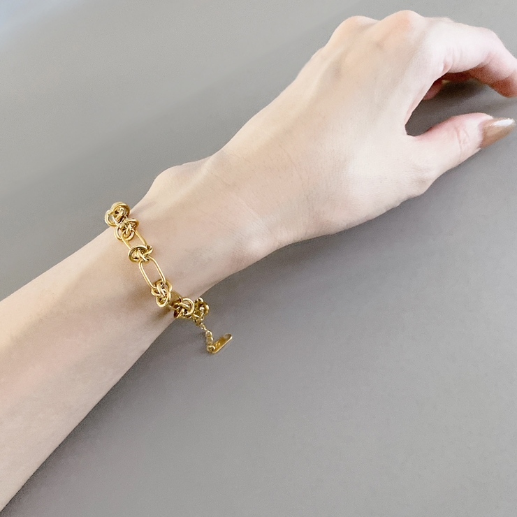 ZOE COSTE ヴィンテージ チャーム ブレスレット フランス製 天使 コネクトチェーンステンレスブレスレット サージカルステンレス