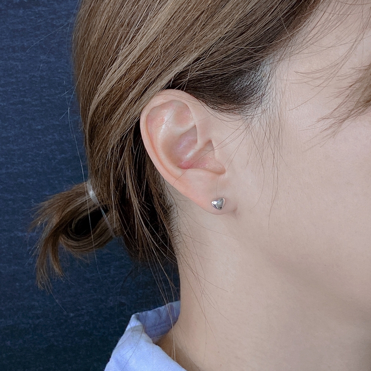 プランプミニハートステンレスピアス  サージカルステンレス316Lレディース | FACION | 詳細画像7 