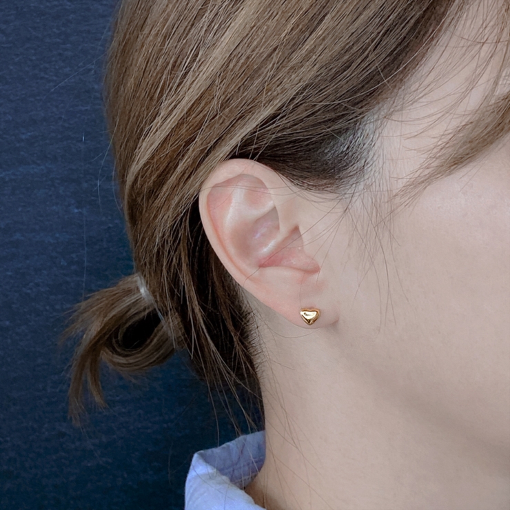 プランプミニハートステンレスピアス  サージカルステンレス316Lレディース | FACION | 詳細画像8 