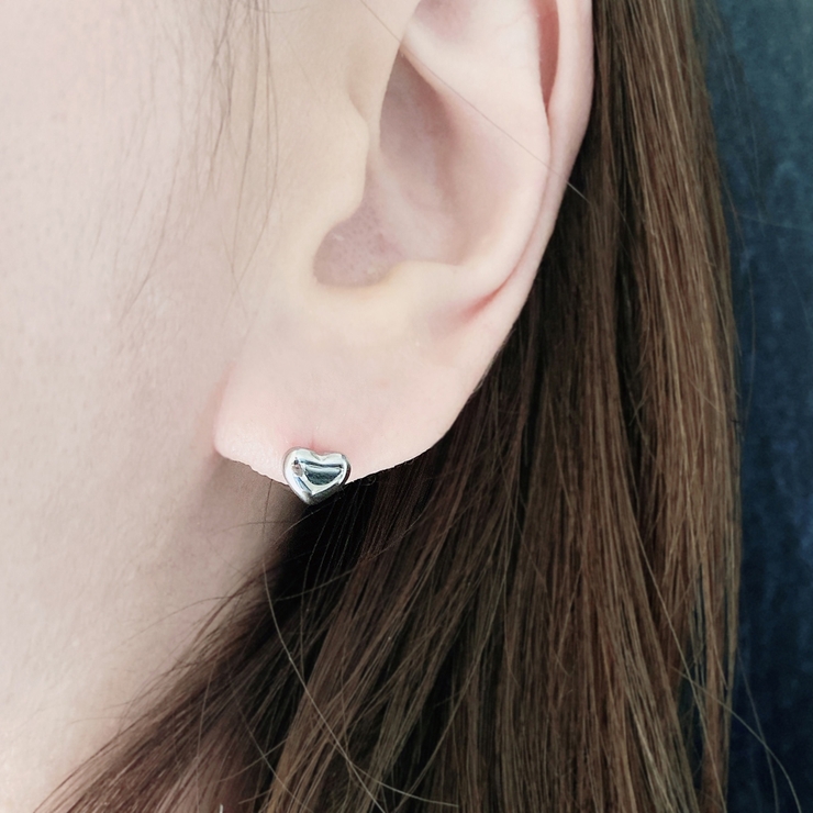 プランプミニハートステンレスピアス  サージカルステンレス316Lレディース | FACION | 詳細画像10 
