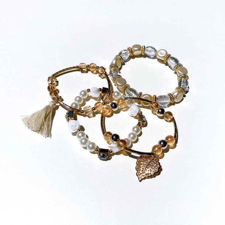 ボヘミアンビーズブレスレット4本セット 夏 アジアン | FACION | 詳細画像2 