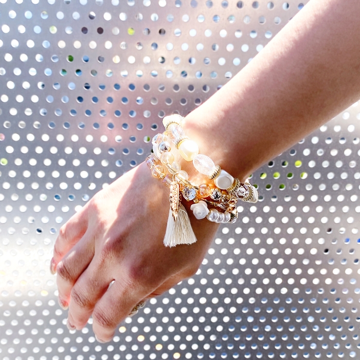 ボヘミアンビーズブレスレット4本セット 夏 アジアン | FACION | 詳細画像7 