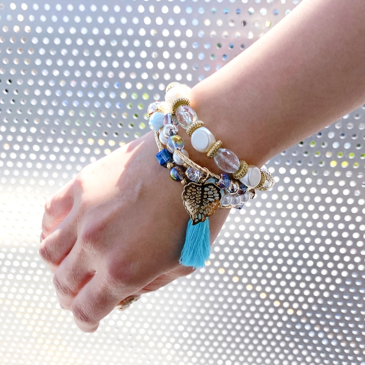 ボヘミアンビーズブレスレット4本セット 夏 アジアン | FACION | 詳細画像11 