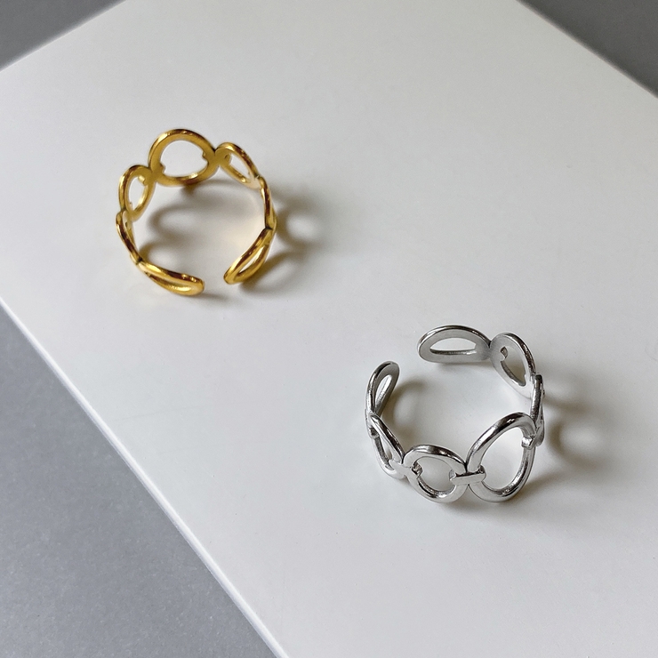 オーバルチェーンステンレスリング アレルギー対応 つけっぱなし | FACION | 詳細画像4 