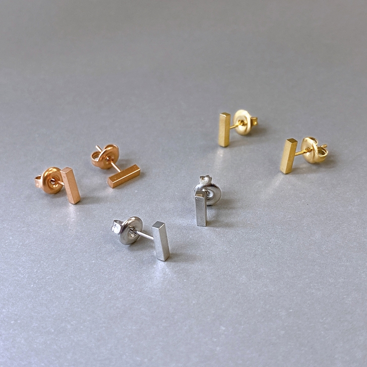 プチラインバーステンレスピアス レディースサージカルステンレス316L | FACION | 詳細画像1 