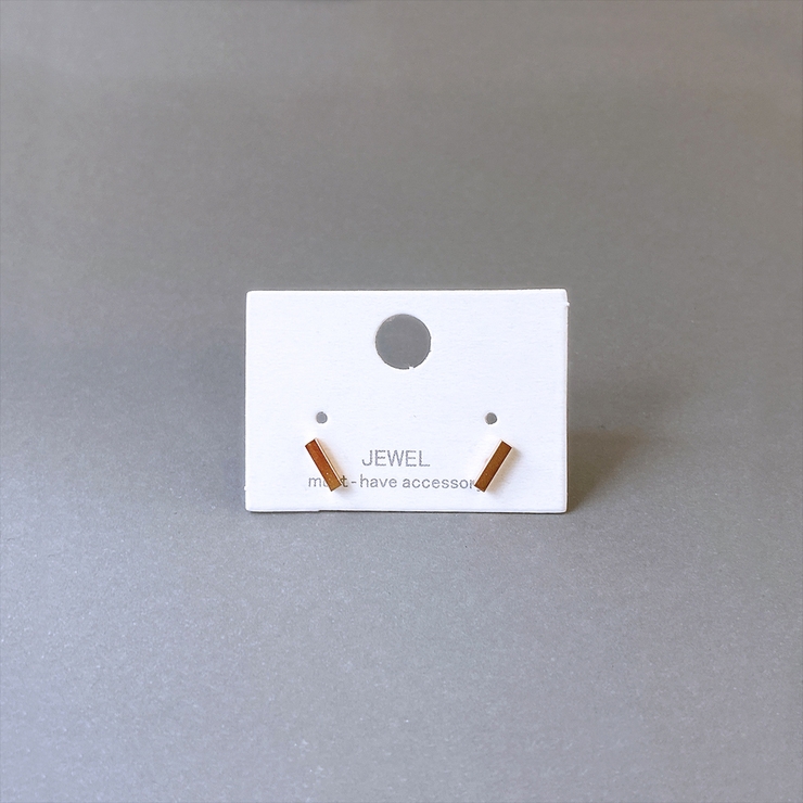 ピンクゴールド | プチラインバーステンレスピアス レディースサージカルステンレス316L | FACION