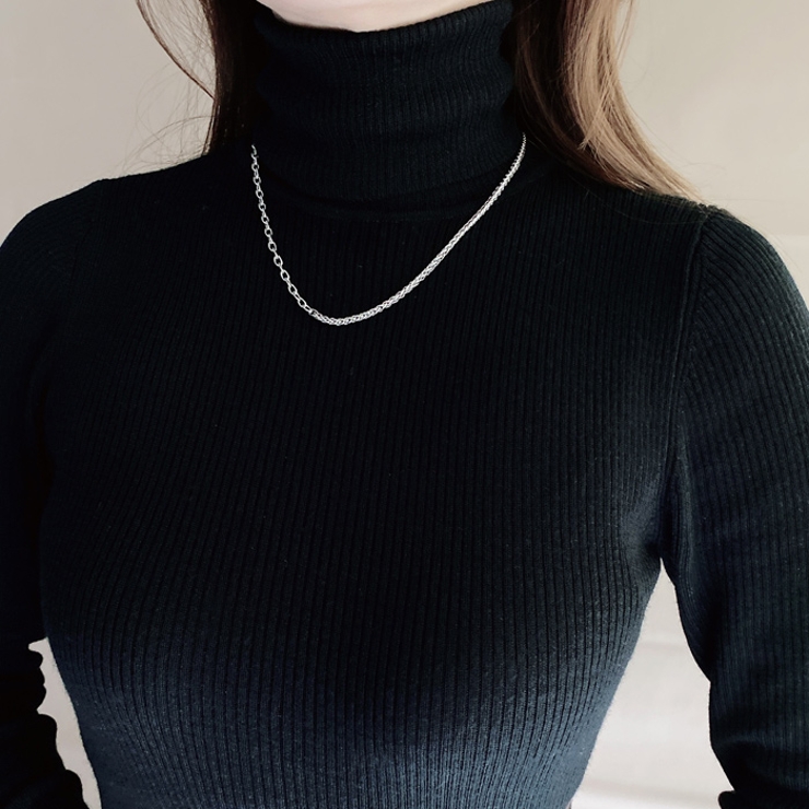 セパレートチェーンステンレスネックレス サージカルステンレス 316L | FACION | 詳細画像10 