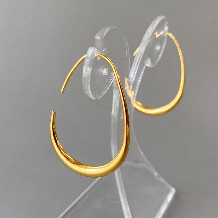 大振りドロップフープステンレスピアス サージカルステンレス316L レディース | FACION | 詳細画像4