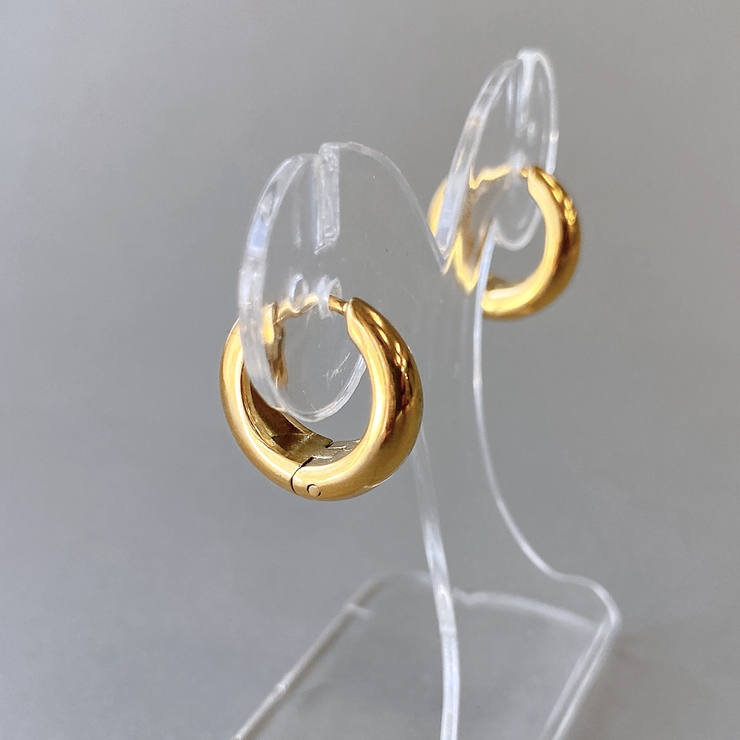 ドロップフープ開閉式ステンレスピアス SUS316L 中折れ | FACION | 詳細画像4 