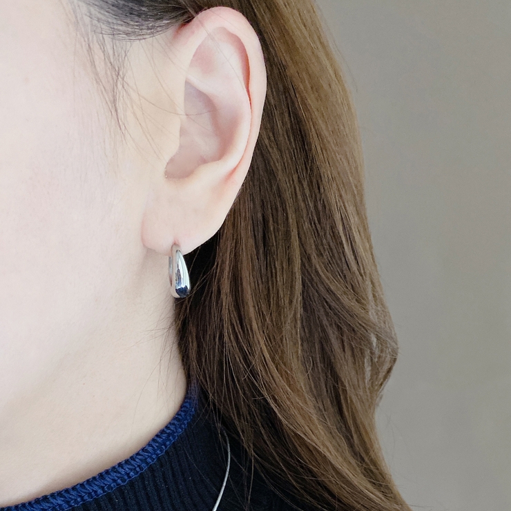 ドロップフープ開閉式ステンレスピアス SUS316L 中折れ | FACION | 詳細画像6 
