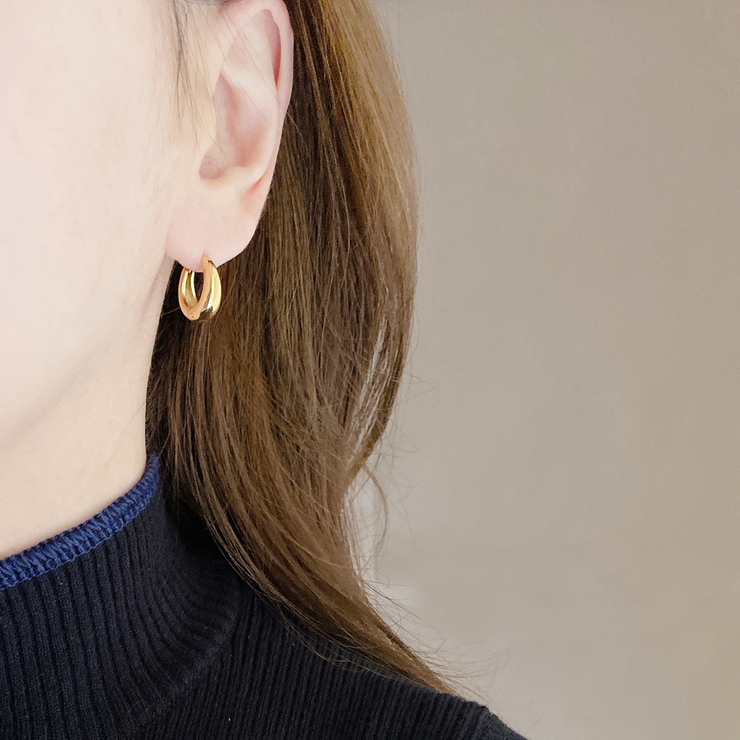 ドロップフープ開閉式ステンレスピアス SUS316L 中折れ | FACION | 詳細画像7 