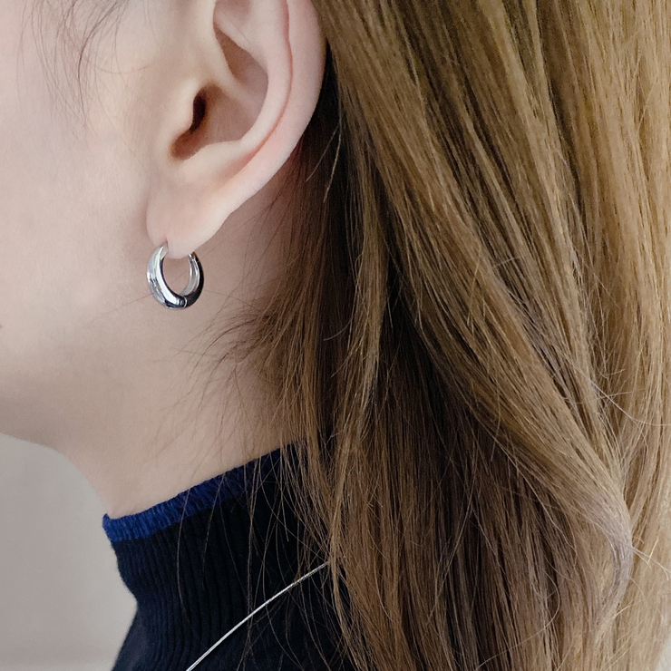 ドロップフープ開閉式ステンレスピアス SUS316L 中折れ | FACION | 詳細画像8 