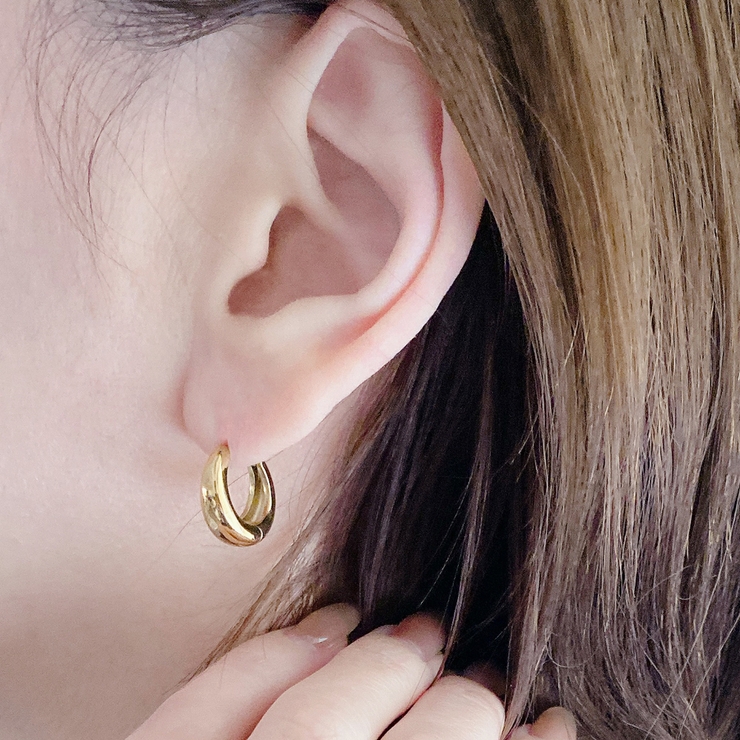 ドロップフープ開閉式ステンレスピアス SUS316L 中折れ | FACION | 詳細画像9 