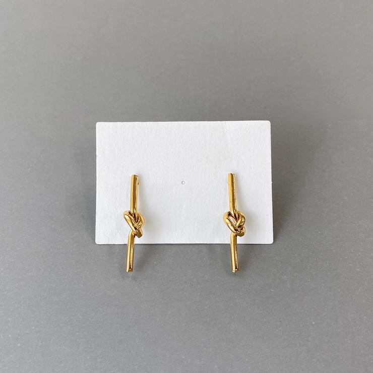 ゴールド | ノットラインバーステンレスピアス サージカルステンレス316L レディース | FACION