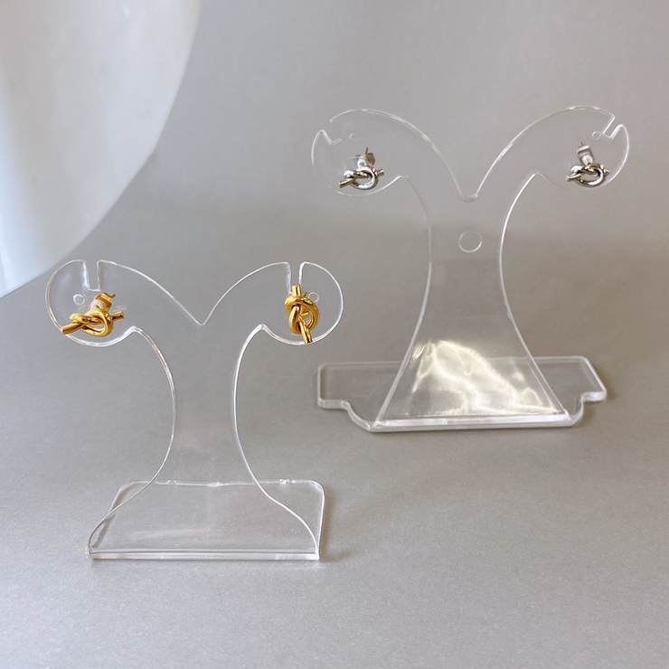 ノットメタルステンレススタッドピアス  サージカルステンレス316L 結び | FACION | 詳細画像3