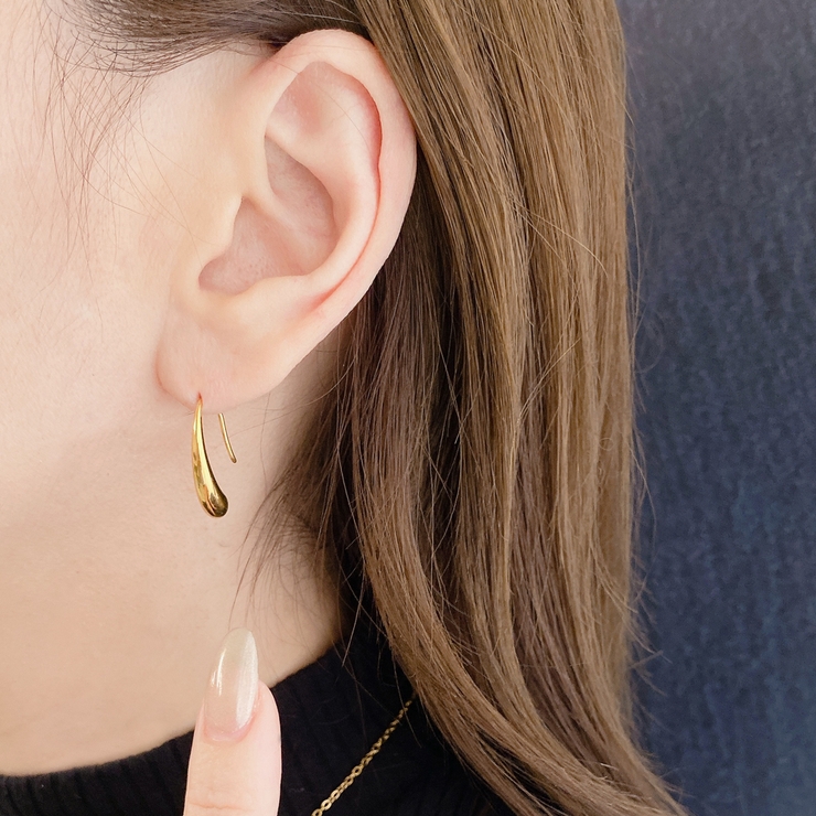 いとうゆ　サージカルステンレスピアス ドロップステンレスフックピアス レディースサージカル