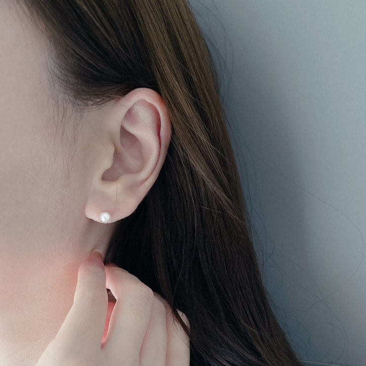 一粒パールステンレススタッドピアス 真珠 両耳 | FACION | 詳細画像6 