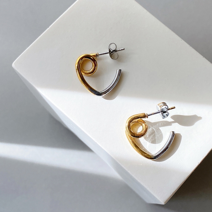 ループハートフープステンレスピアス サージカルステンレス SUS316L | FACION | 詳細画像1 