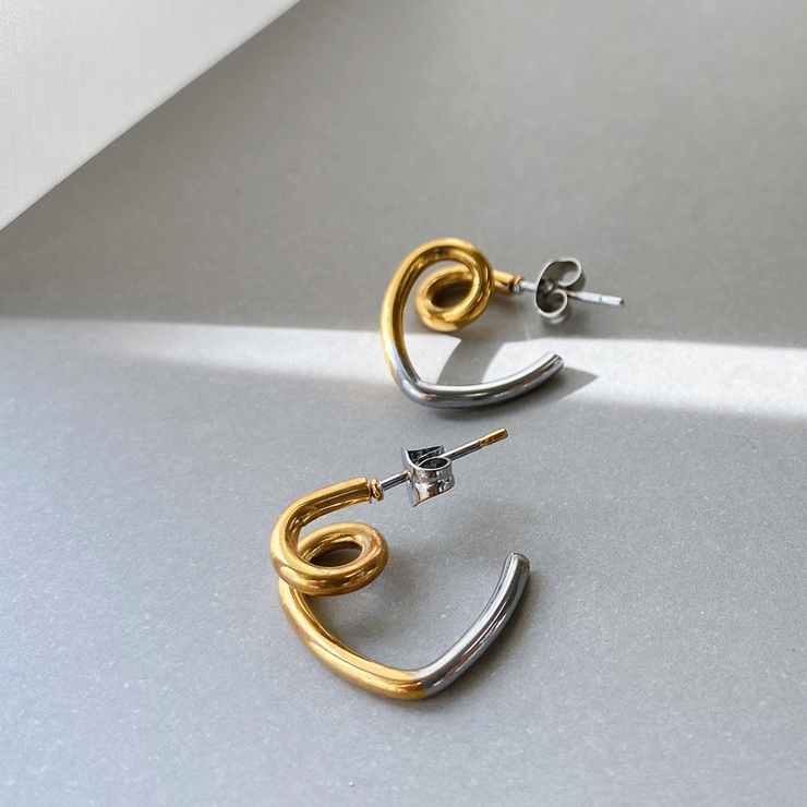 ループハートフープステンレスピアス サージカルステンレス SUS316L | FACION | 詳細画像2 