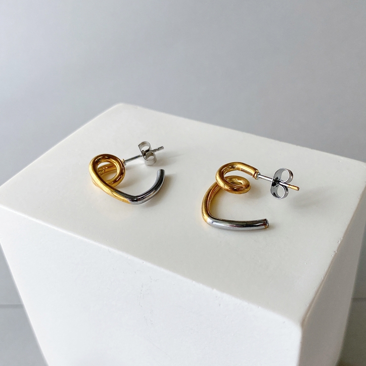 ループハートフープステンレスピアス サージカルステンレス SUS316L | FACION | 詳細画像4 