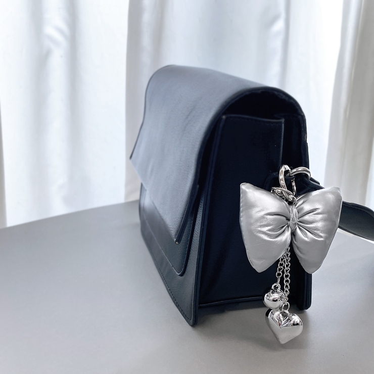 リボンクッションハートチェーンキーリング バッグチャーム キーホルダー | FACION | 詳細画像2 