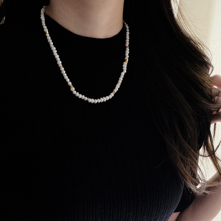 淡水パールデザインステンレスネックレス レディース サージカルステンレス | FACION | 詳細画像8 