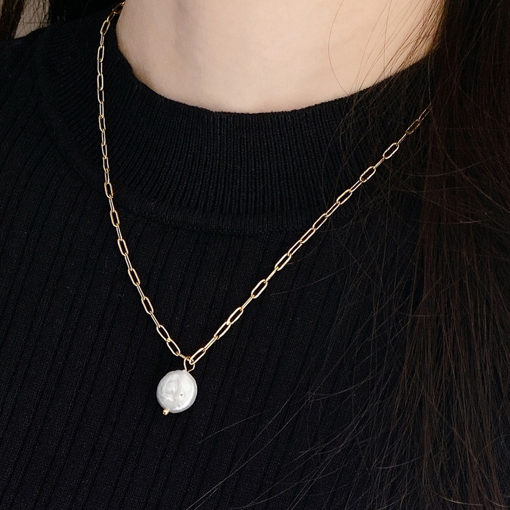 大粒淡水パールステンレスネックレス レディース 淡水真珠 | FACION | 詳細画像10