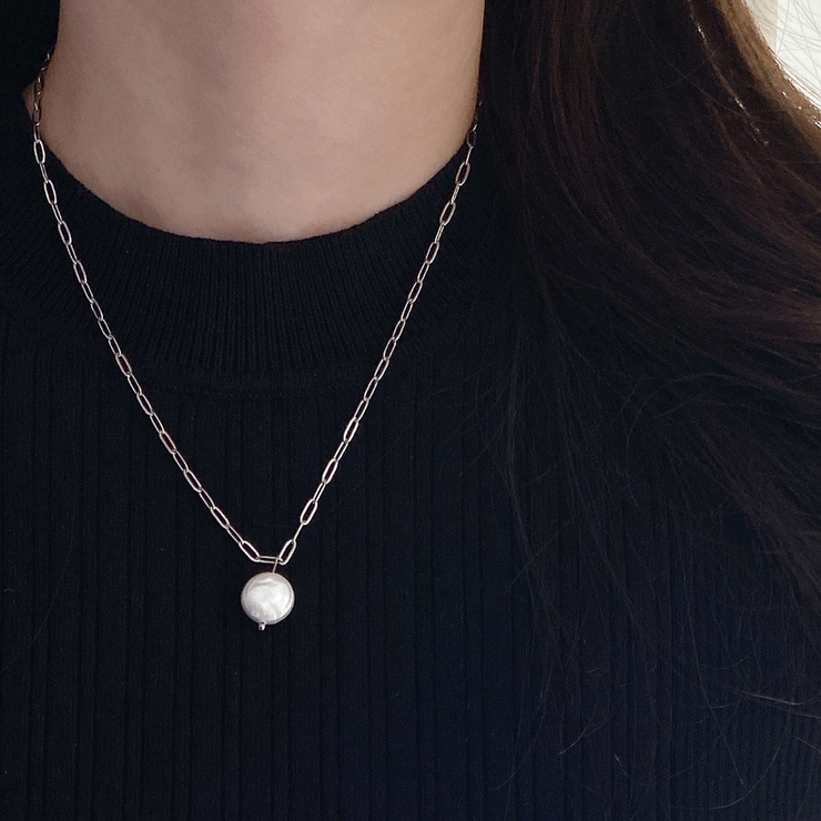 大粒淡水パールステンレスネックレス レディース 淡水真珠 | FACION | 詳細画像11