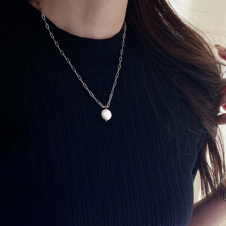 大粒淡水パールステンレスネックレス レディース 淡水真珠 | FACION | 詳細画像12